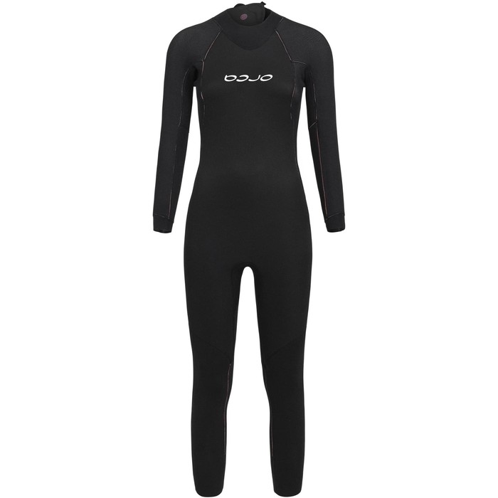 2024 Orca Frauen Vitalis Hi-Vis Rckenreiverschluss Open Water Swim Neoprenanzug NN674601 - Black